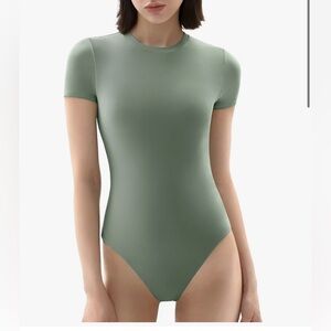 NWT! Sage green Pumiey bodysuit